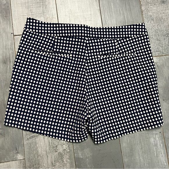 NWT Polka Dot Gingham Mid Rise 3.5” Short British Khaki Navy Blue White 6 - Picture 5 of 10